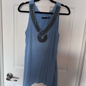 FYLO Light Blue Embellished Tank Top